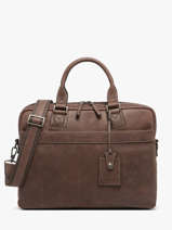 Porte-documents Spider 2 Compartiments + Pc 15'' Cuir Etrier Marron spider ESPI8022