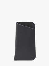 Sunglass Case Leather Etrier Blue madras EMAD5017