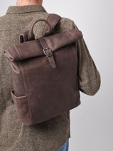 Sac à Dos Spider 2 Compartiments Cuir Etrier spider ESPI8102-vue-porte